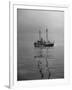 Lightship "Nantucket" Riding Anchor Near Quicksand Shallows to Warn Away Other Ships-Sam Shere-Framed Photographic Print