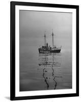 Lightship "Nantucket" Riding Anchor Near Quicksand Shallows to Warn Away Other Ships-Sam Shere-Framed Photographic Print