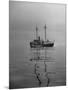 Lightship "Nantucket" Riding Anchor Near Quicksand Shallows to Warn Away Other Ships-Sam Shere-Mounted Photographic Print