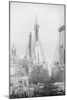 Lightships Docked at Tomkinsville, Staten Island New York-null-Mounted Art Print