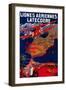 Lignes Aeriennes Latecoere Vintage Poster - Europe-Lantern Press-Framed Art Print