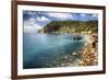 Liguria Coastline At Monterosso Al Mare, Italy-George Oze-Framed Photographic Print