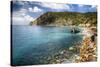 Liguria Coastline At Monterosso Al Mare, Italy-George Oze-Stretched Canvas