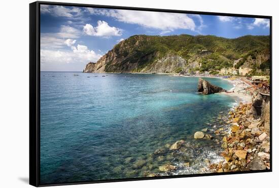 Liguria Coastline At Monterosso Al Mare, Italy-George Oze-Framed Stretched Canvas