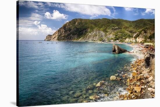 Liguria Coastline At Monterosso Al Mare, Italy-George Oze-Stretched Canvas