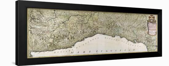 Liguria Region, Map, 1685-null-Framed Giclee Print