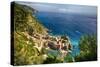 Ligurian Coast View At Vernazza, Italy-George Oze-Stretched Canvas