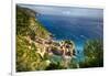 Ligurian Coast View At Vernazza, Italy-George Oze-Framed Photographic Print