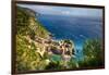 Ligurian Coast View At Vernazza, Italy-George Oze-Framed Photographic Print