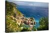 Ligurian Coast View At Vernazza, Italy-George Oze-Stretched Canvas