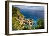 Ligurian Coast View At Vernazza, Italy-George Oze-Framed Photographic Print