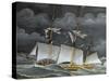 Ligurian Polacca (Mercantile Three-Mast Ship) Italy, 19th Century-null-Stretched Canvas