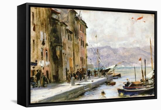 Ligurian Village-Francesco Vinea-Framed Stretched Canvas