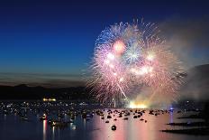 Celebration of Lights, Fireworks Display at English Bay, Vancouver, BC-Lijuan Guo-Laminated Photographic Print