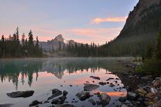 Lake O'hara and Cathedral Mountain at Sunrise, Yoho National Park, Canada-Lijuan Guo-Laminated Photographic Print