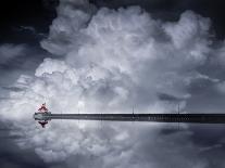 A Cloudy Day at Split Rock Lighthouse-Like He-Mounted Photographic Print