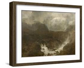 Like Time the Restless Waters Rush Along', Mountain Stream, Glen Derry, Aberdeenshire, 1873-John Wright Oakes-Framed Giclee Print