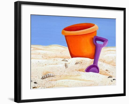 Lil Beach Bucket-Cindy Thornton-Framed Art Print