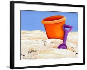 Lil Beach Bucket-Cindy Thornton-Framed Art Print