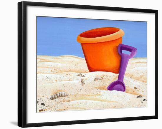 Lil Beach Bucket-Cindy Thornton-Framed Art Print