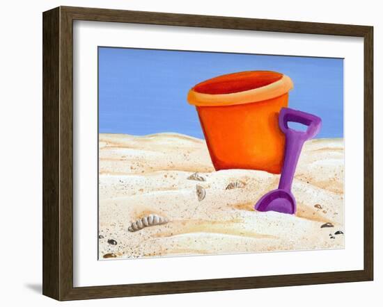 Lil Beach Bucket-Cindy Thornton-Framed Art Print