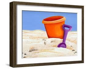 Lil Beach Bucket-Cindy Thornton-Framed Art Print