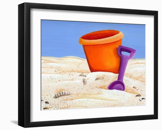 Lil Beach Bucket-Cindy Thornton-Framed Art Print