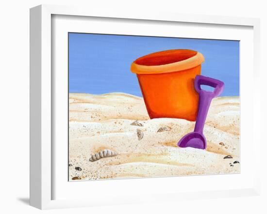 Lil Beach Bucket-Cindy Thornton-Framed Art Print