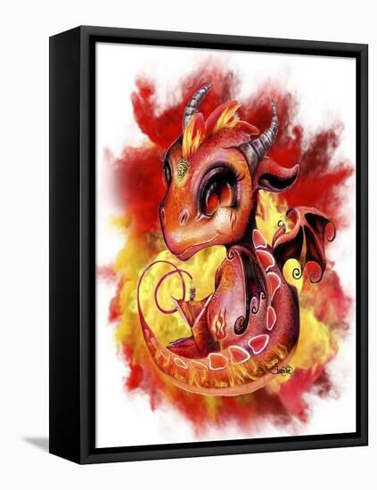 Lil Dragonz Element Series Fire-Sheena Pike-Framed Stretched Canvas