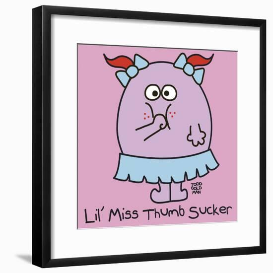 Lil Miss Thumb Sucker-Todd Goldman-Framed Giclee Print