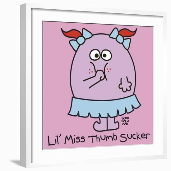 Lil Miss Thumb Sucker-Todd Goldman-Framed Giclee Print