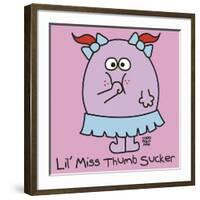 Lil Miss Thumb Sucker-Todd Goldman-Framed Giclee Print