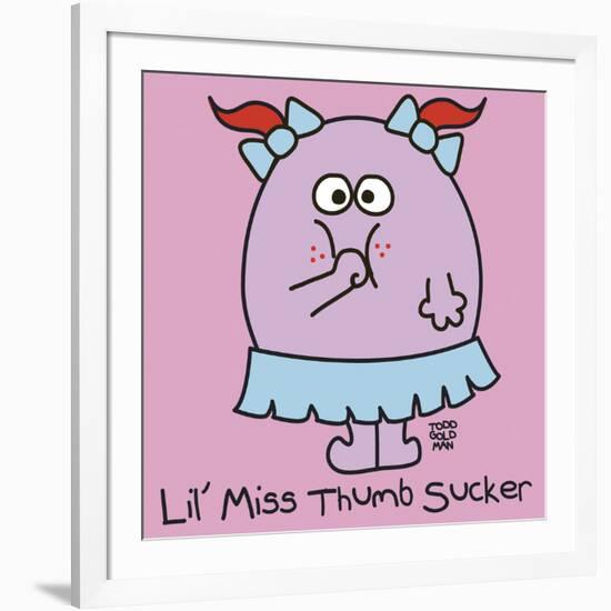 Lil Miss Thumb Sucker-Todd Goldman-Framed Giclee Print