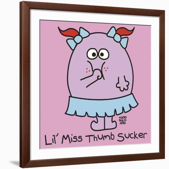 Lil Miss Thumb Sucker-Todd Goldman-Framed Giclee Print