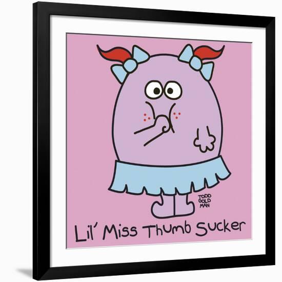 Lil Miss Thumb Sucker-Todd Goldman-Framed Giclee Print