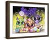 Lil Monsters - Halloween - Landscape-Sheena Pike Art And Illustration-Framed Giclee Print