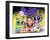 Lil Monsters - Halloween - Landscape-Sheena Pike Art And Illustration-Framed Giclee Print