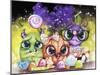 Lil Monsters - Halloween - Landscape-Sheena Pike Art And Illustration-Mounted Giclee Print