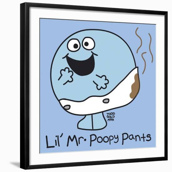 Lil Mr Poopy Pants-Todd Goldman-Framed Giclee Print