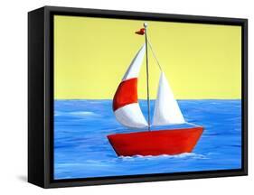 Lil Sailboat-Cindy Thornton-Framed Stretched Canvas