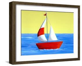 Lil Sailboat-Cindy Thornton-Framed Art Print