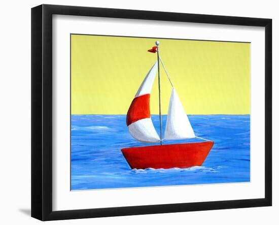 Lil Sailboat-Cindy Thornton-Framed Art Print