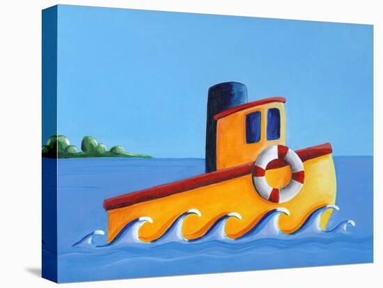 Lil' Tugboat-Cindy Thornton-Stretched Canvas