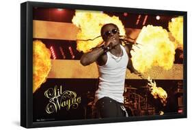 Lil Wayne - Stage Fire-Trends International-Framed Poster