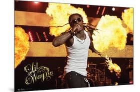 Lil Wayne - Stage Fire-Trends International-Mounted Poster