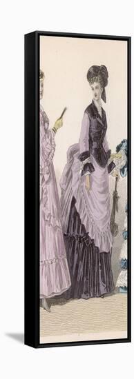 Lilac and Black Dress 1870-null-Framed Stretched Canvas