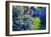 Lilac and Spirea Bloom in a Garden, New Jersey-George Oze-Framed Photographic Print