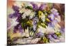 Lilac Bouquet In A Vase-balaikin2009-Mounted Art Print