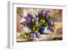 Lilac Bouquet In A Vase-balaikin2009-Framed Art Print