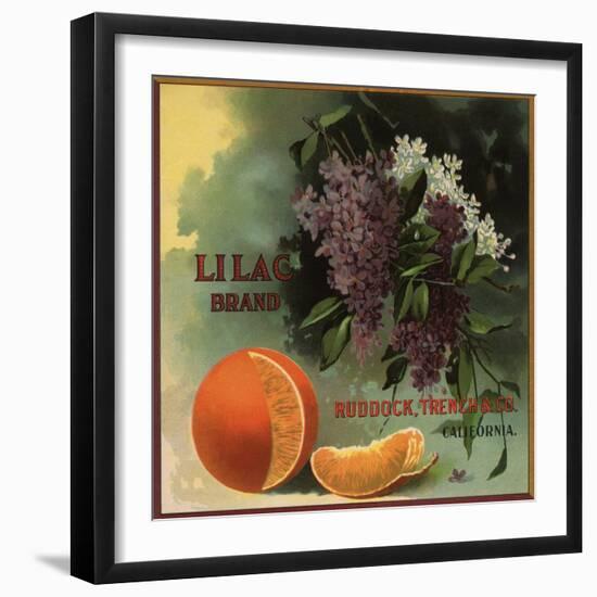 Lilac Brand - Ruddock, California - Citrus Crate Label-Lantern Press-Framed Art Print